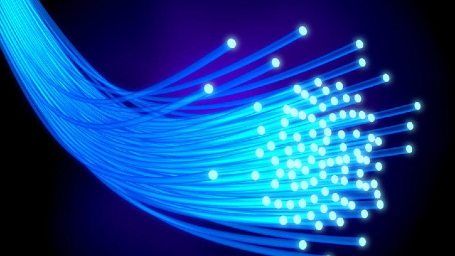 Individual strands of a strong fibre internet connection